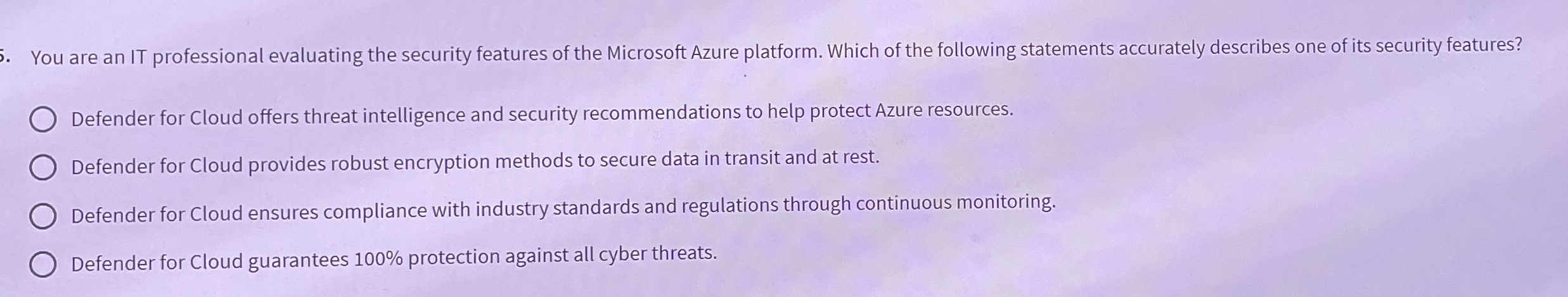 You are an IT professional evaluating the