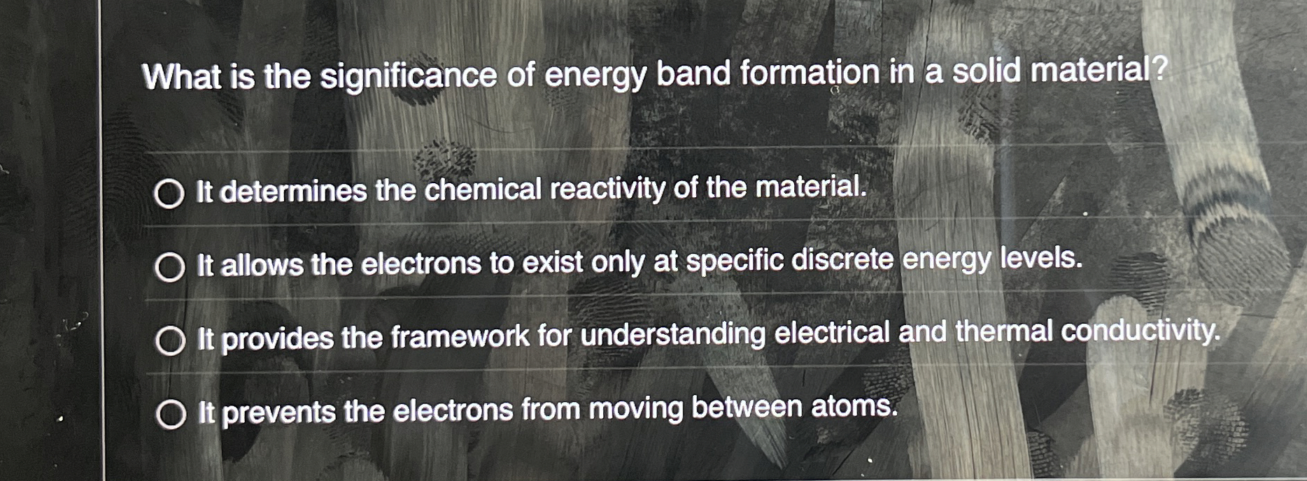 What is the significance of energy band formation