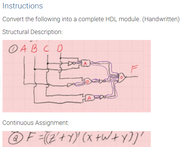Instructions Convert the following into a