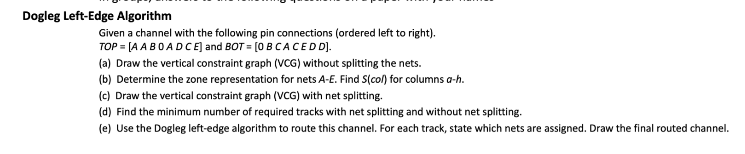 Explain how to do Dogleg left - Edge algorithm in
