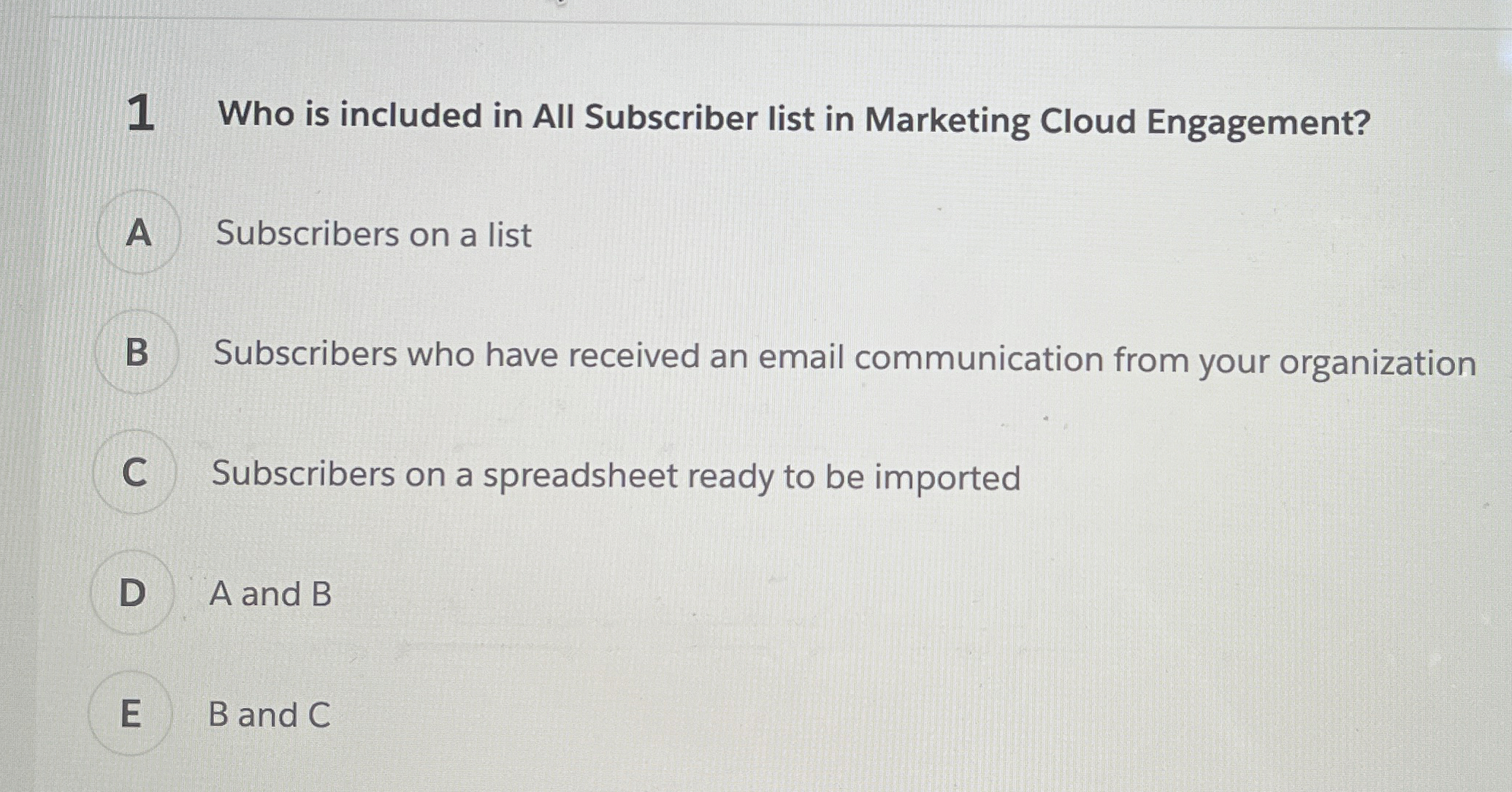 1 Who is included in All Subscriber list in