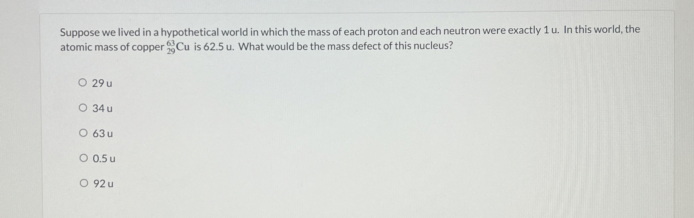 Suppose we lived in a hypothetical world in which