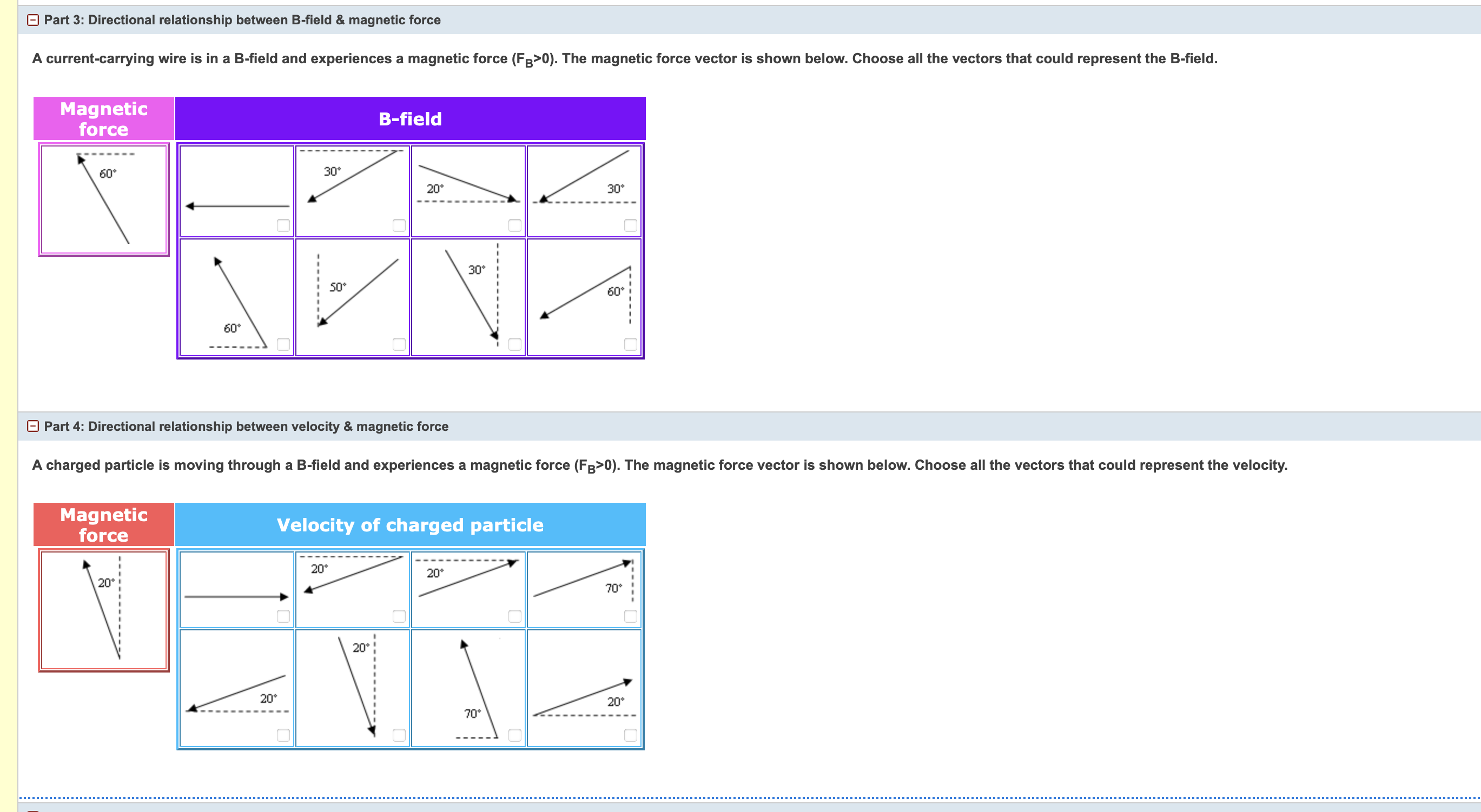 Part 3 : Directional relationship between B -