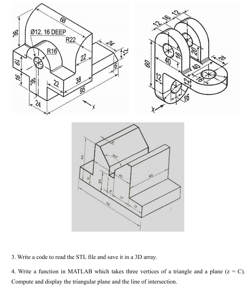 Write a code to read the STL file and save it in