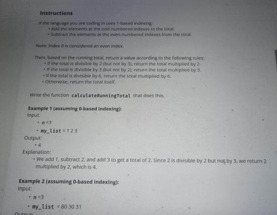 Instructions If the language you are coding in