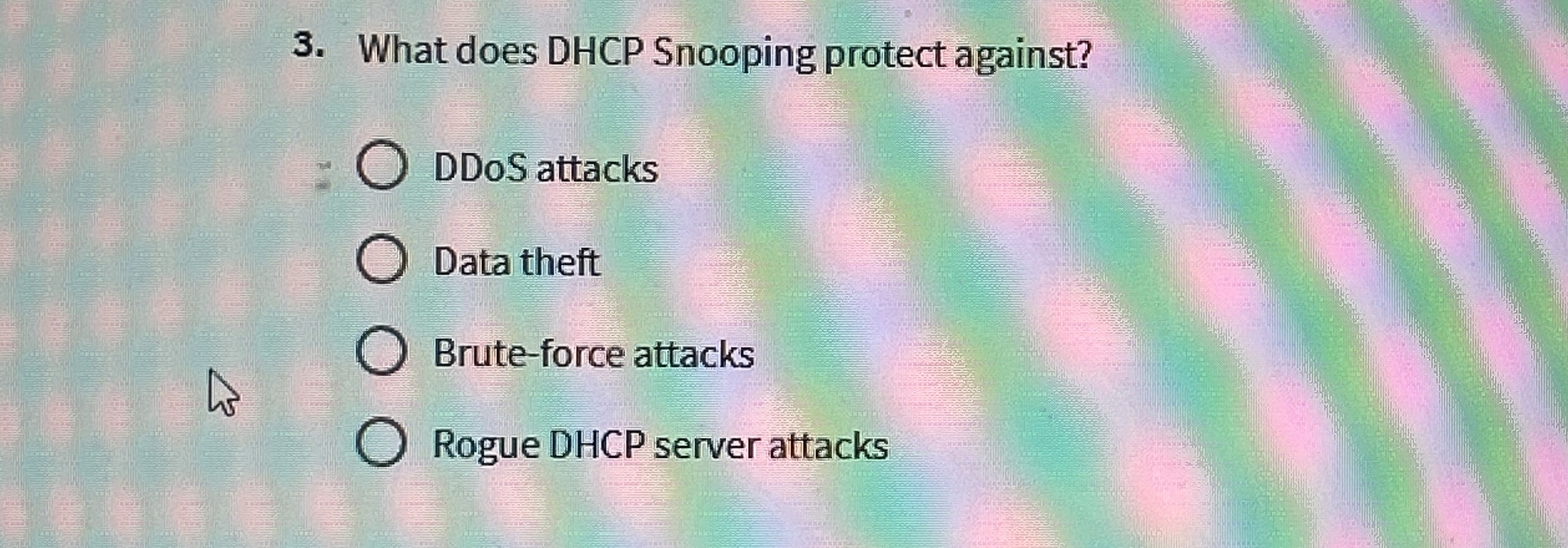 What does DHCP Snooping protect against? DDoS
