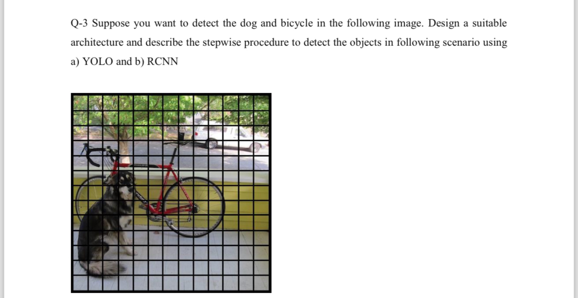Q - 3 Suppose you want to detect the dog and