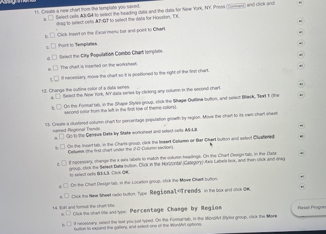 Create a new chart from the template you saved.