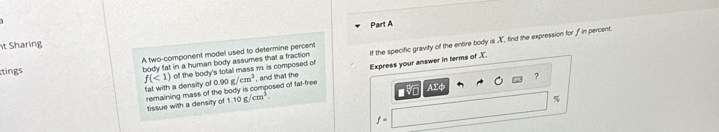 Part A A two - component model used to determine