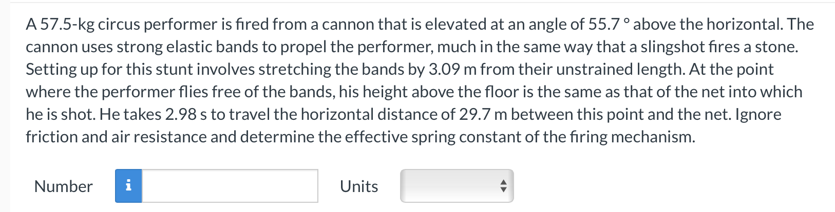 A \ ( 5 7 . 5 - \ mathrm { kg } \ ) circus