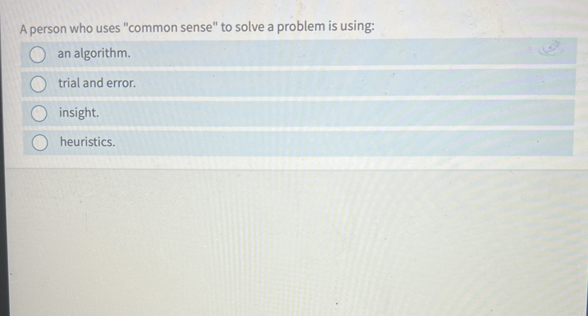A person who uses "common sense" to solve a