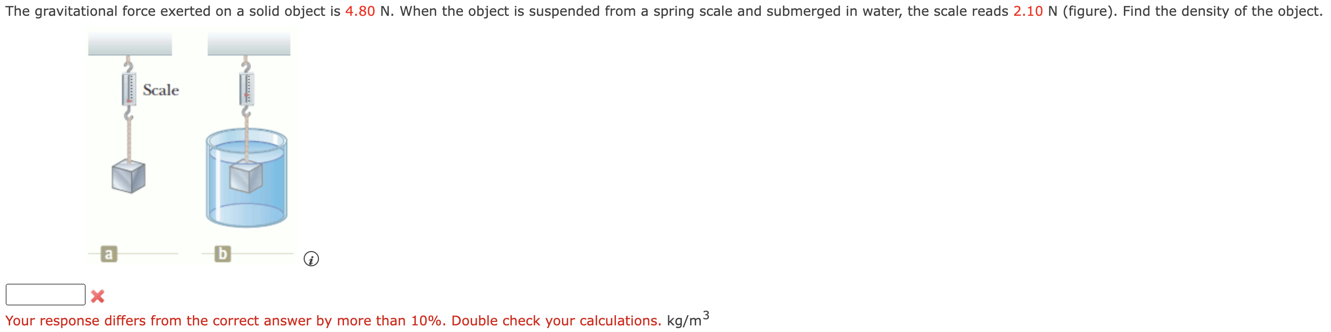 The gravitational force exerted on a solid object