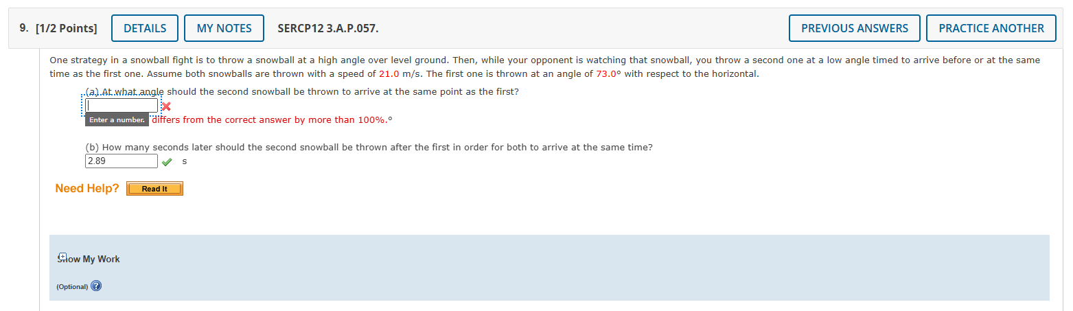 time as the first one. Assume both snowballs are