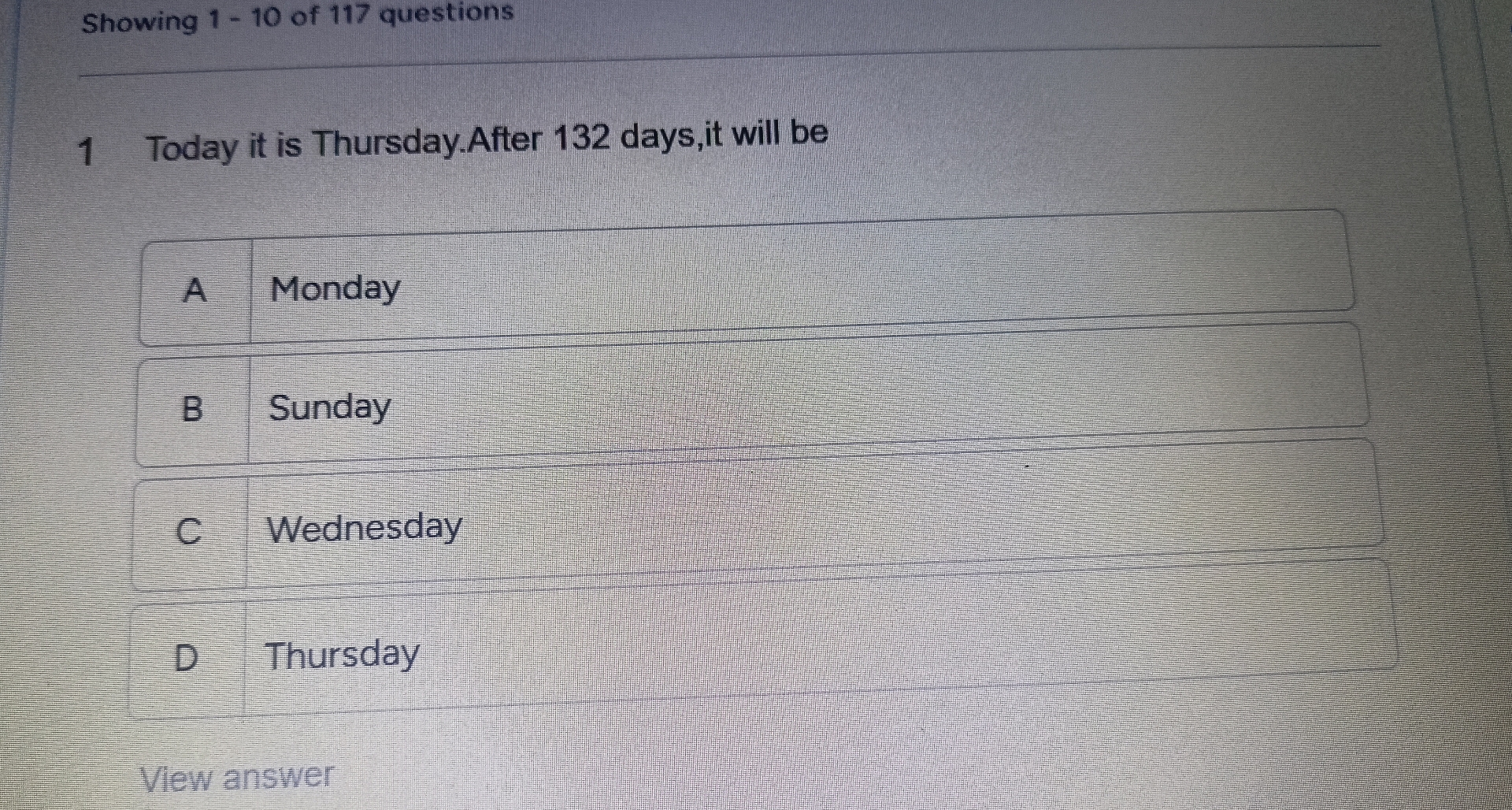 Showing 1 - 1 0 of 1 1 7 questions 1 Today it is