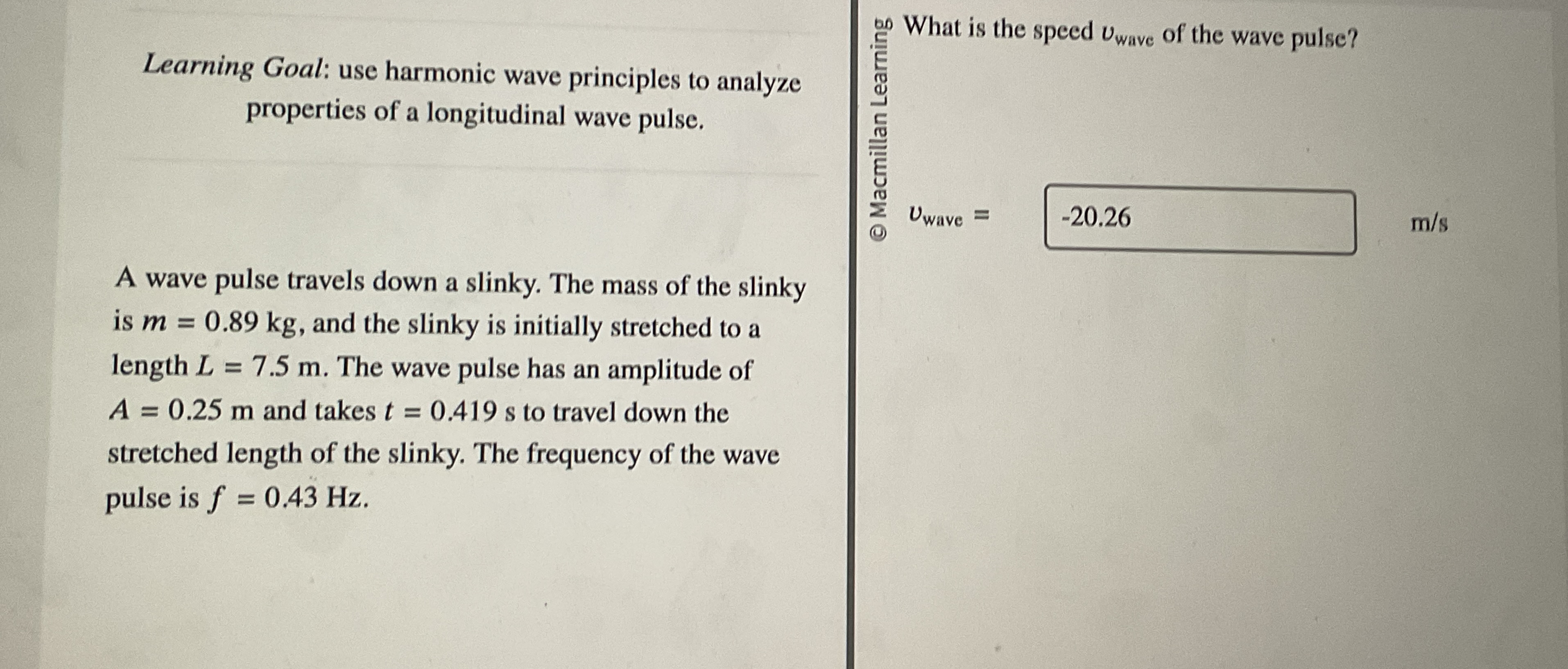 Learning Goal: use harmonic wave principles to