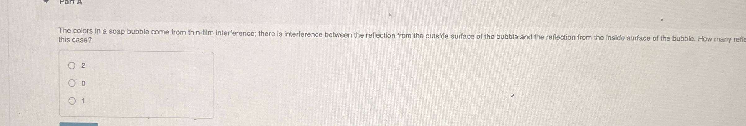 The colors in a soap bubble come from thin - film