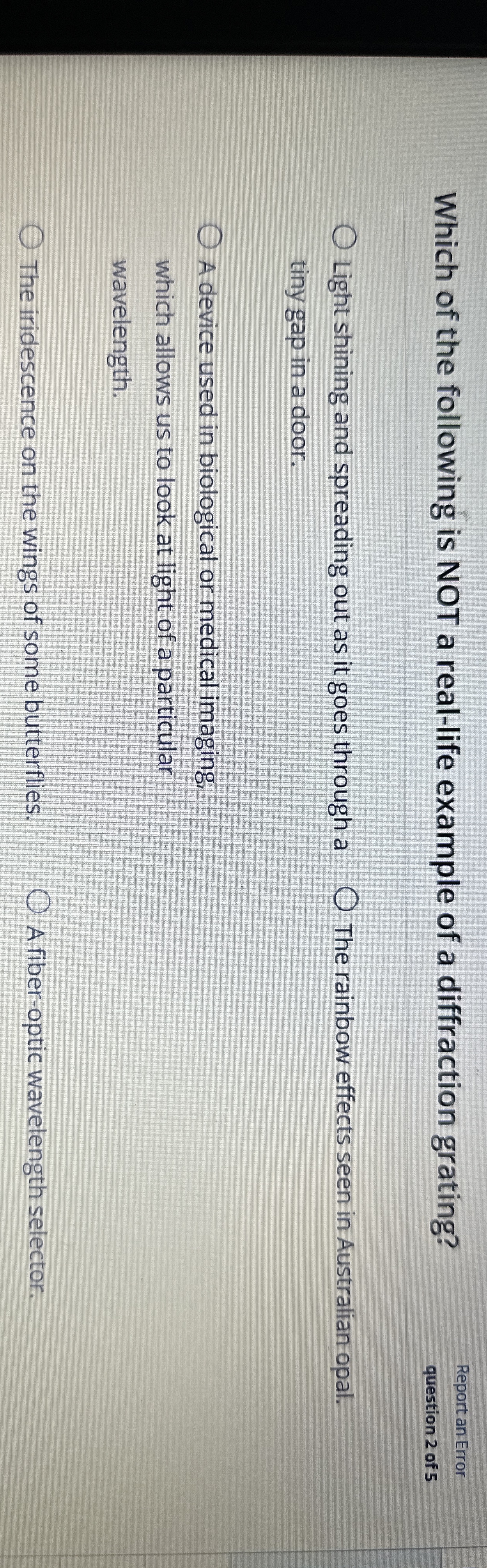 Which of the following is NOT a real - life