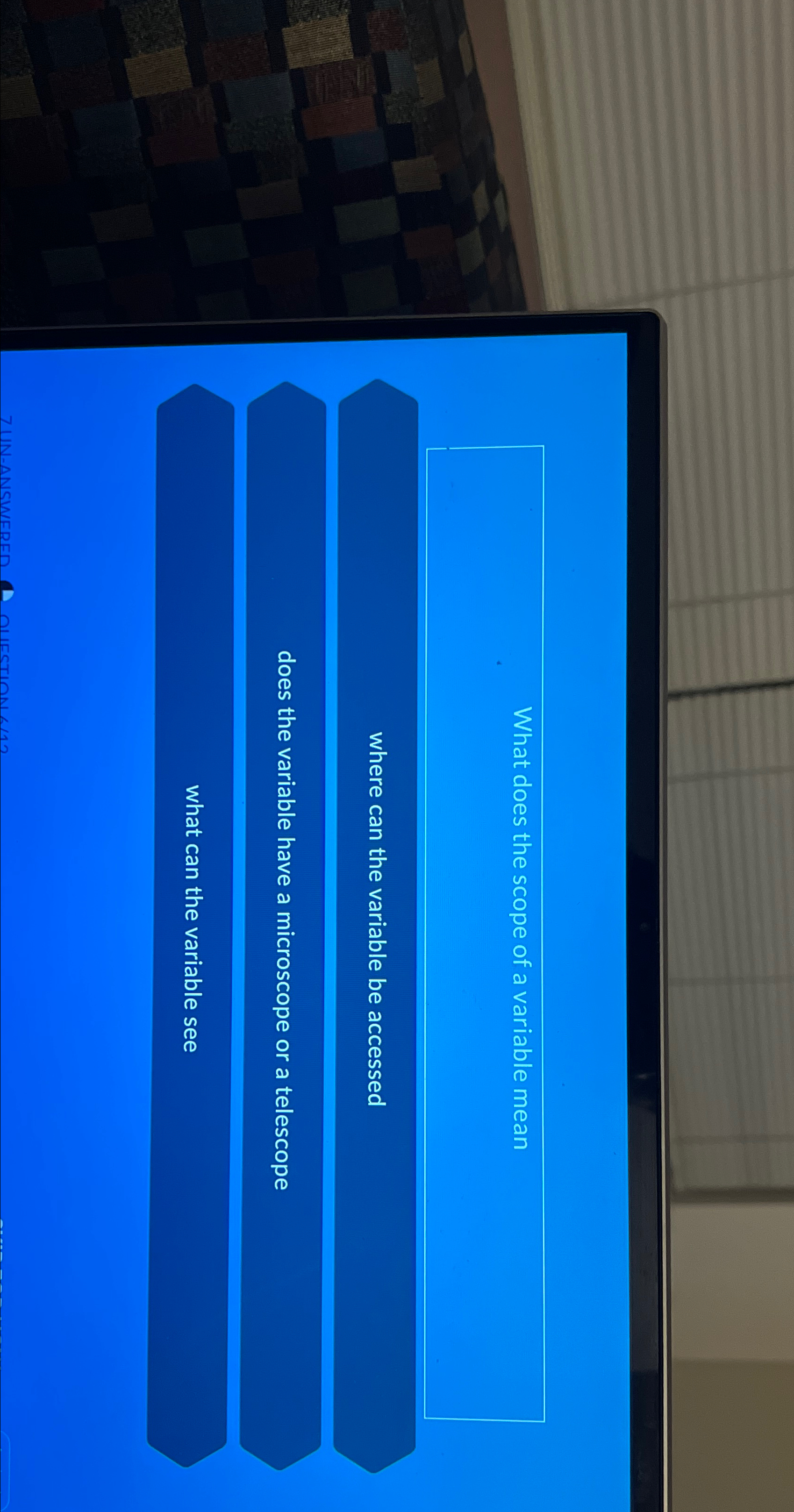 What does the scope of a variable mean where can