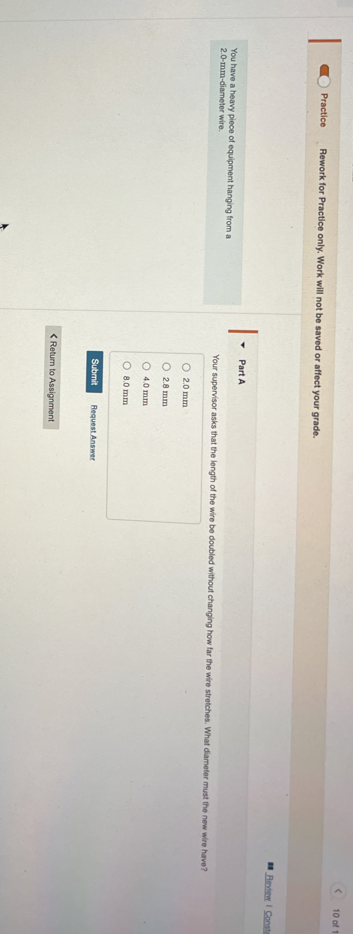 1 0 of 1 C Practice Rework for Practice only.