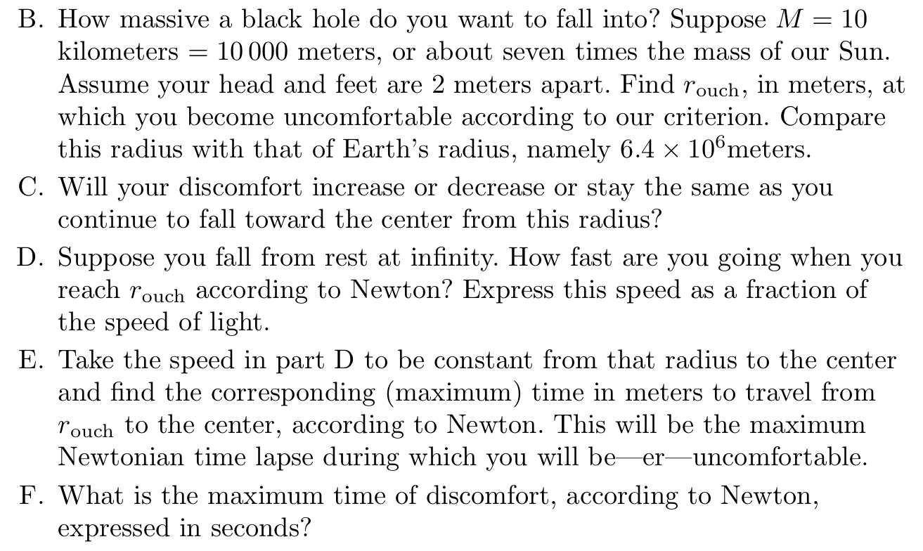 B . How massive a black hole do you want to fall