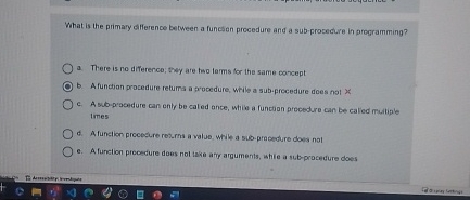 What is the primary afference between a function
