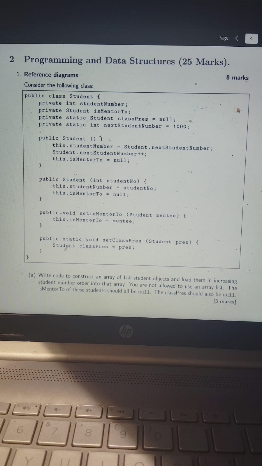 2 Programming and Data Structures ( 2 5 Marks ) .