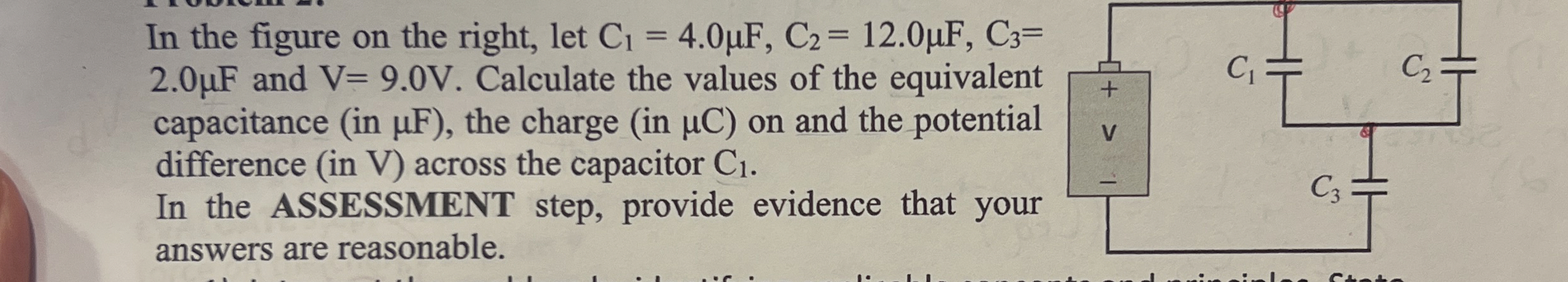 In the figure on the right, let C 1 = 4 . 0 F , C