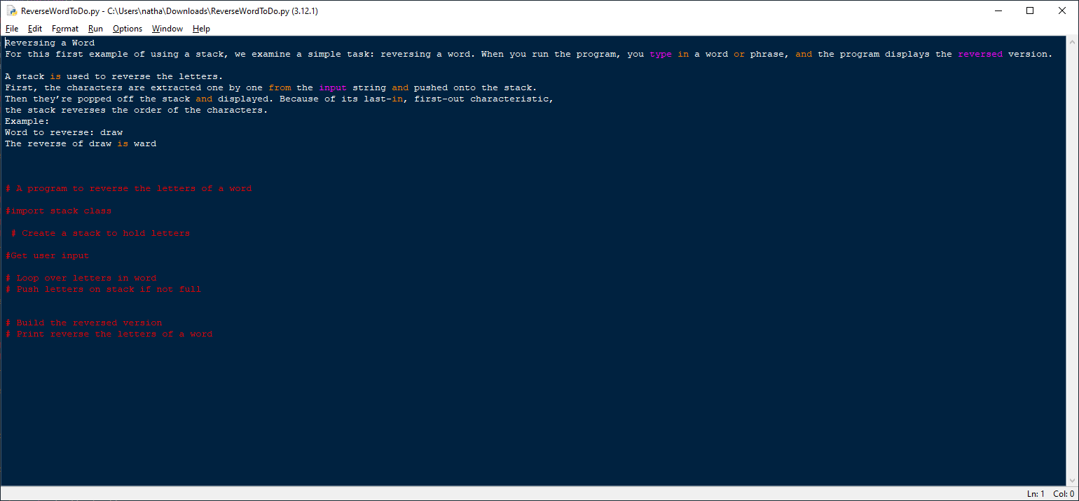 Complete the starter code and utilize code