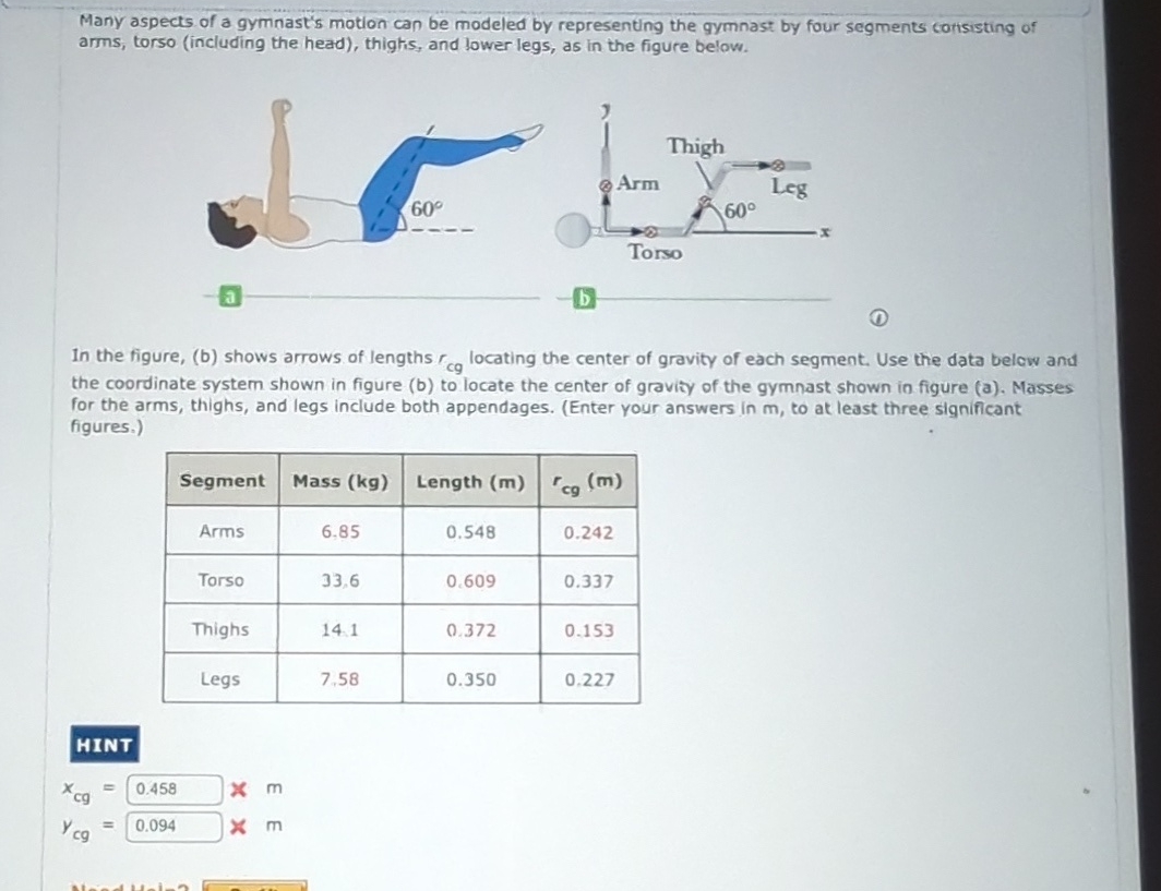 Many aspects of a gymnast's motion can be modeled