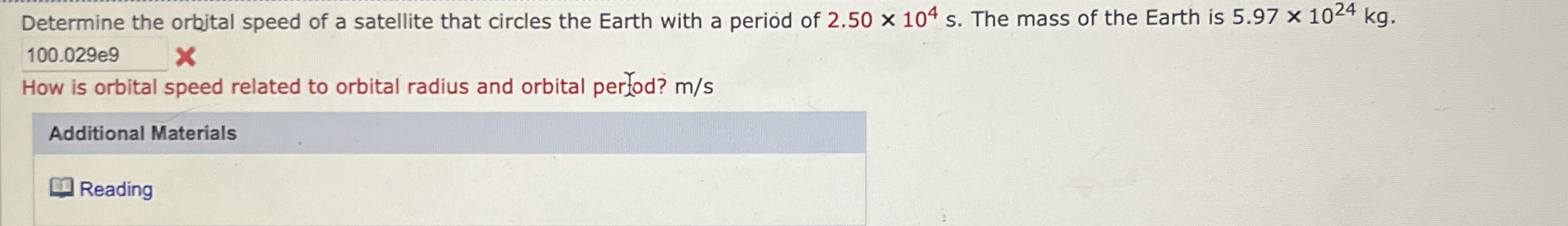 1 0 0 . 0 2 9 e 9 How is orbital speed related to