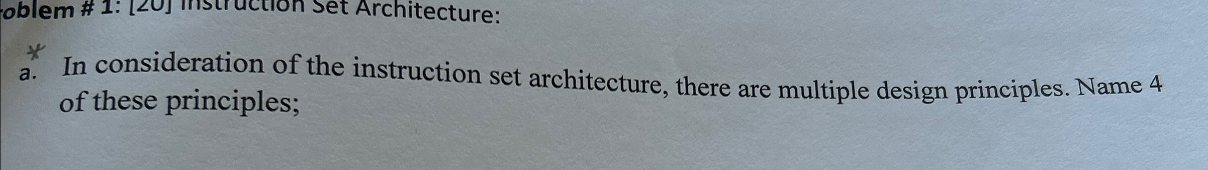 a . In consideration of the instruction set