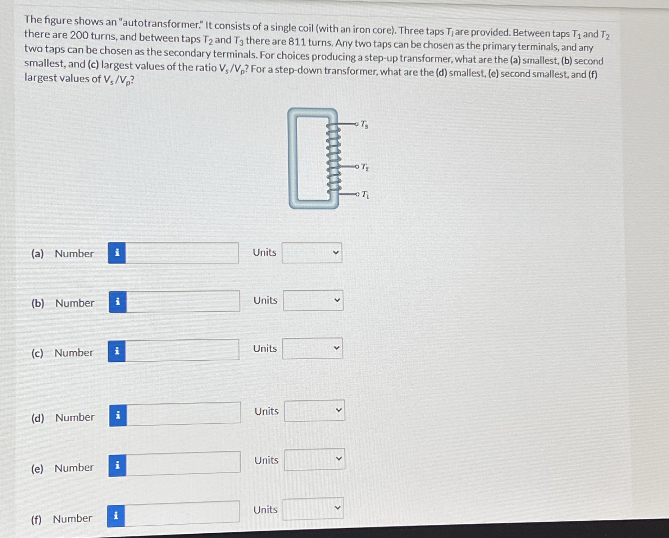 The figure shows an "autotransformer." It
