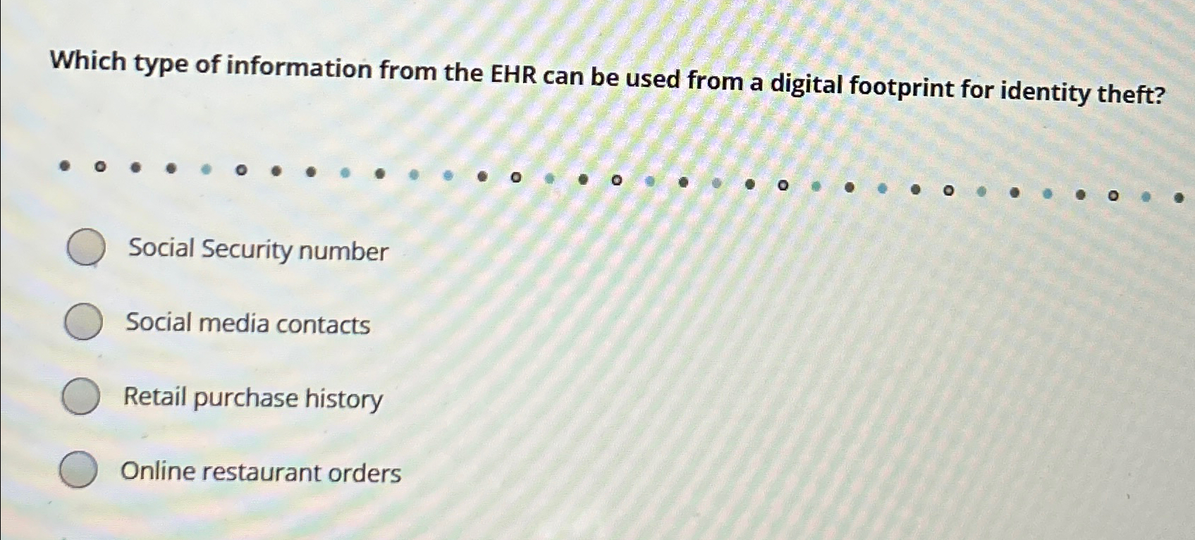 Which type of information from the EHR can be