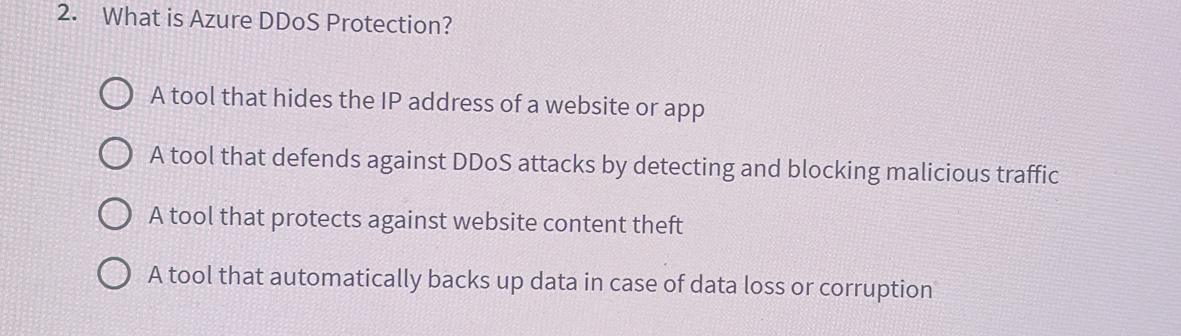 What is Azure DDoS Protection? A tool that hides
