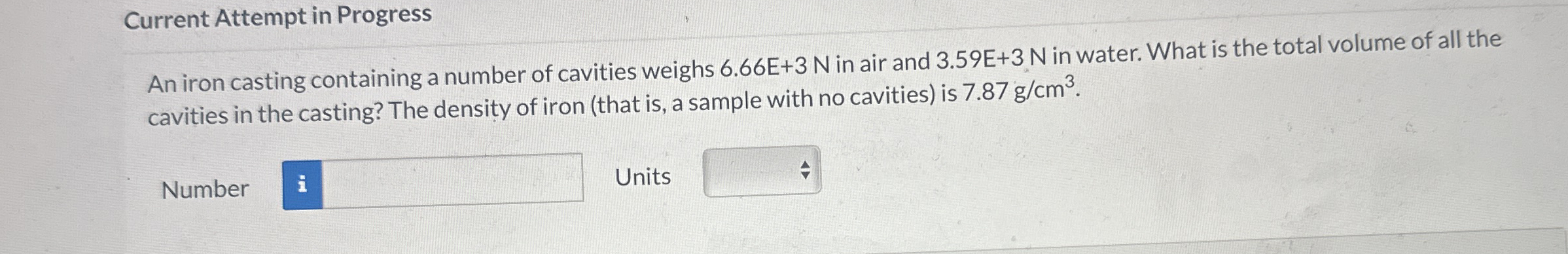 Current Attempt in Progress An iron casting