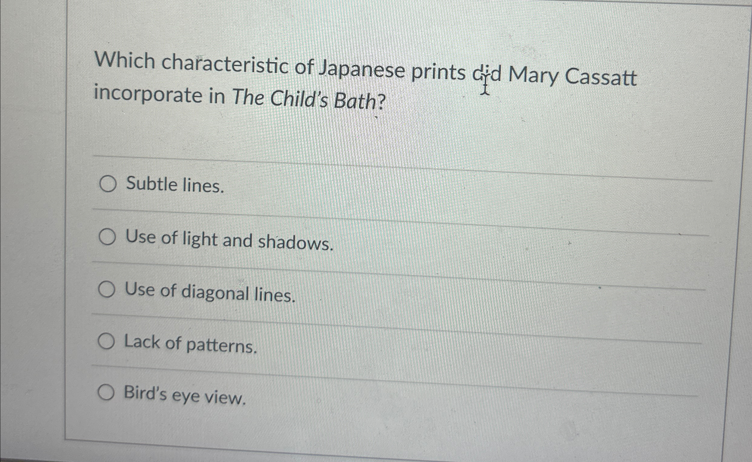 Which characteristic of Japanese prints did Mary