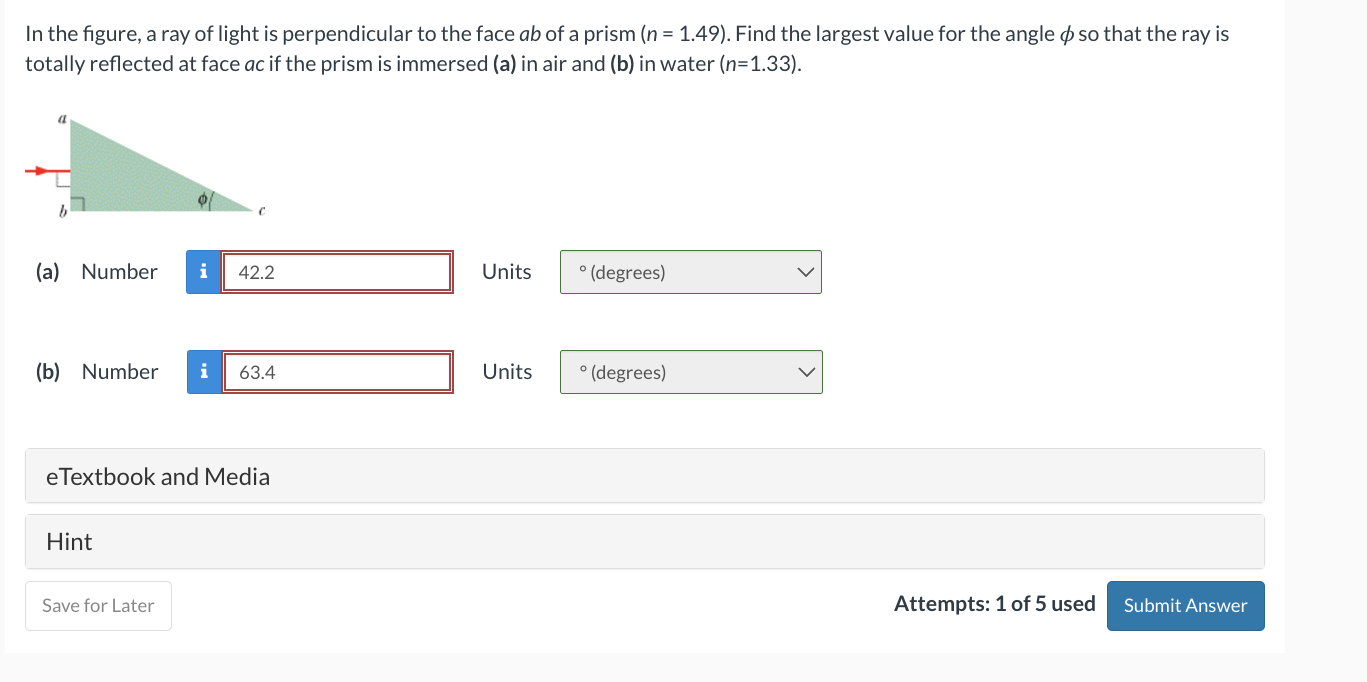 In the figure, a ray of light is perpendicular to