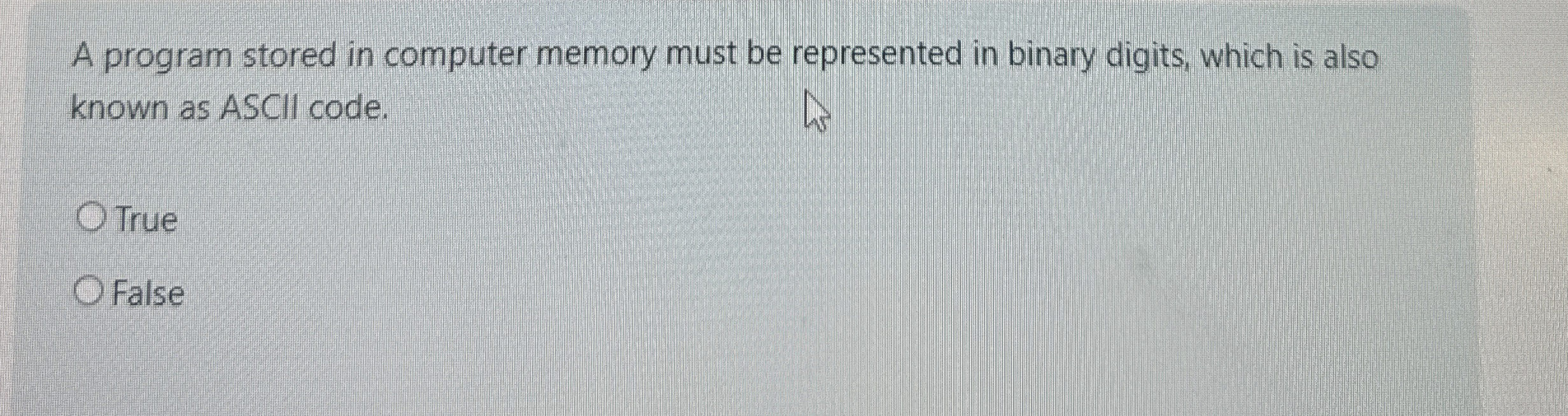 A program stored in computer memory must be