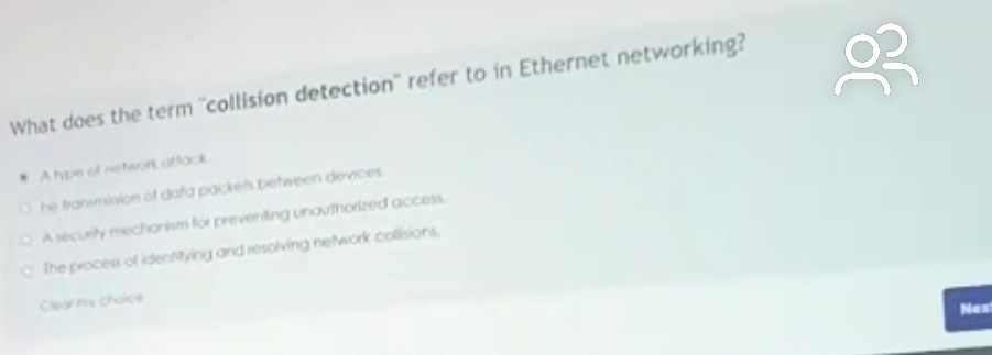 What does the term "collision detection" refer to