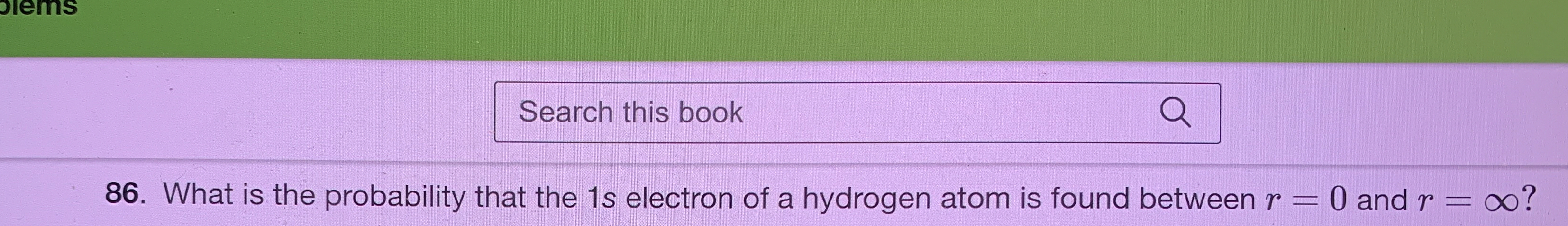 Search this book 8 6 . What is the probability