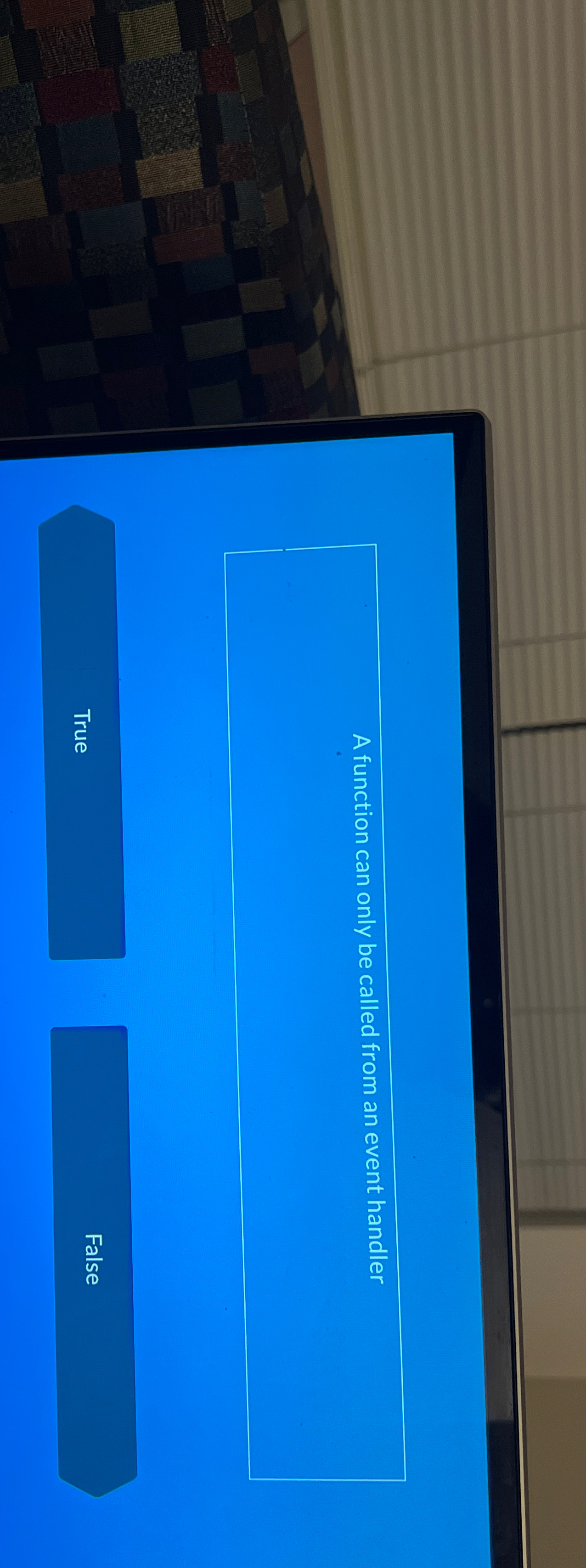 A function can only be called from an event