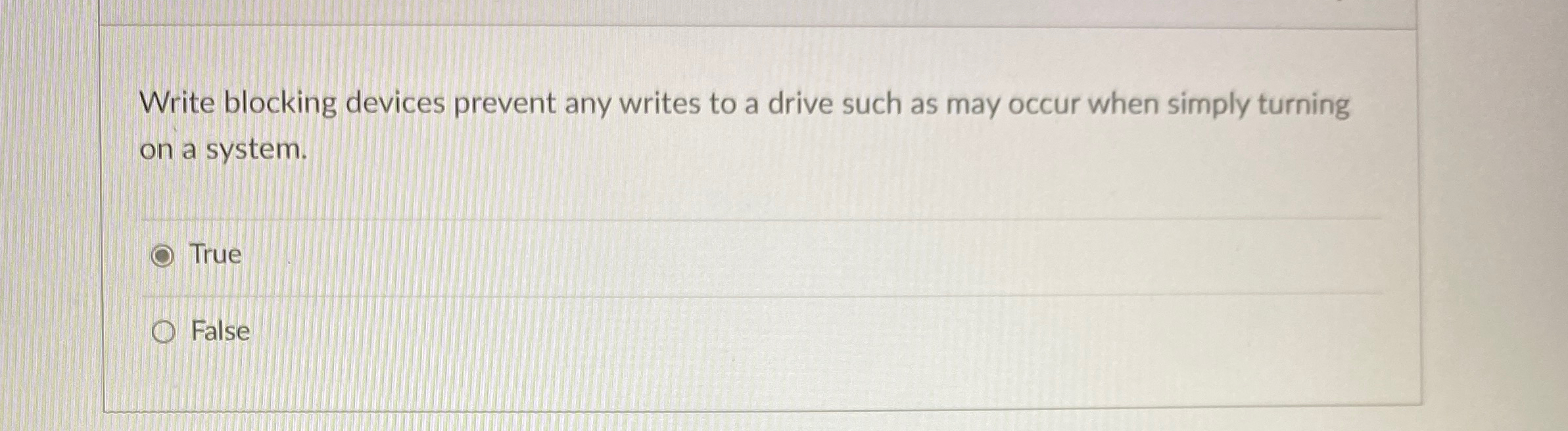 Write blocking devices prevent any writes to a