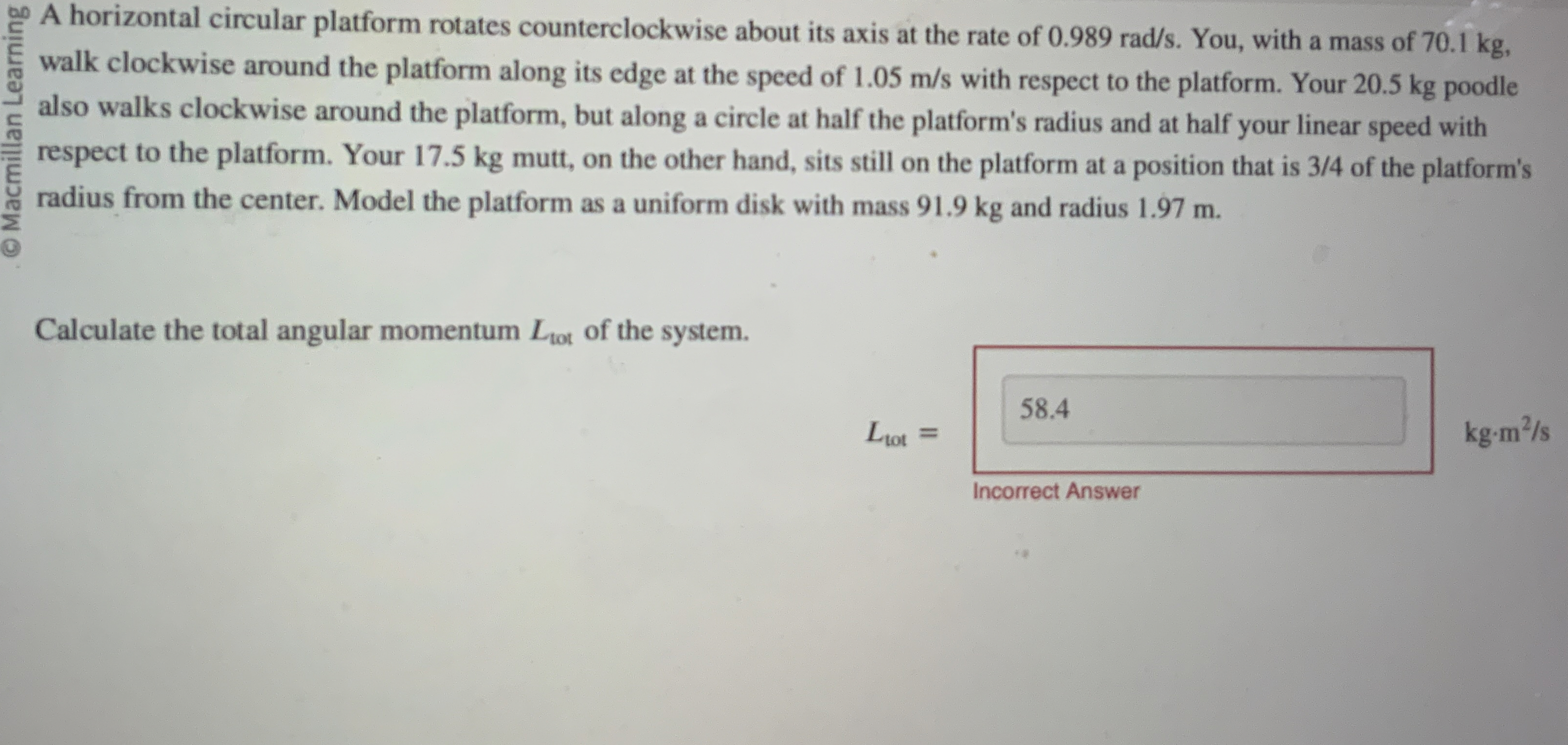 A horizontal circular platform rotates