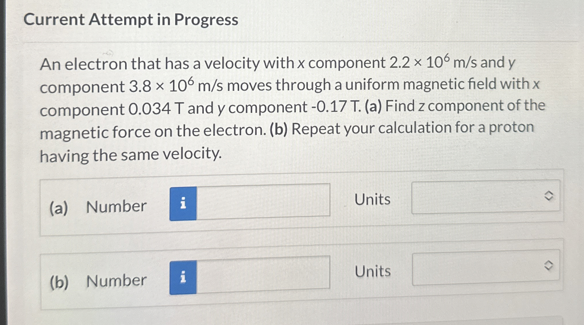 Current Attempt in Progress An electron that has