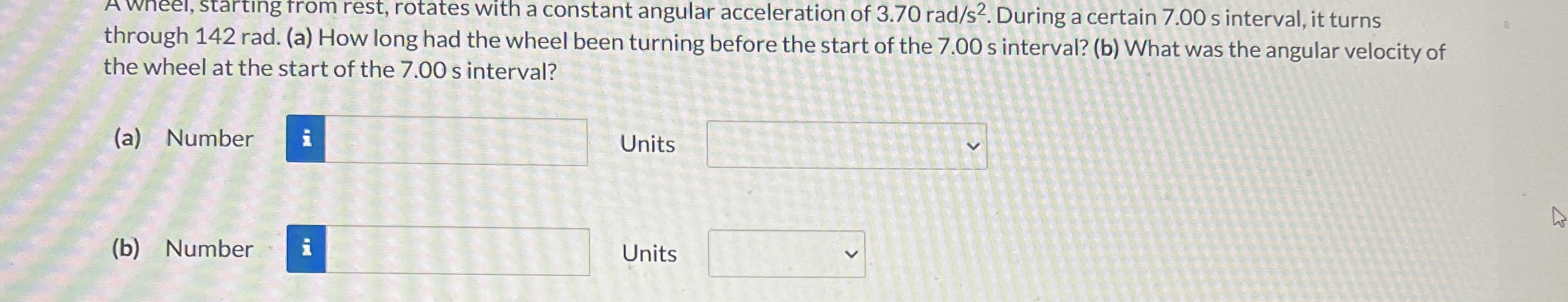 A wneel, starting from rest, rotates with a