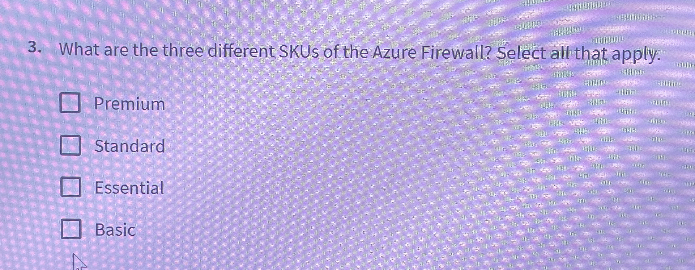 What are the three different SKUs of the Azure