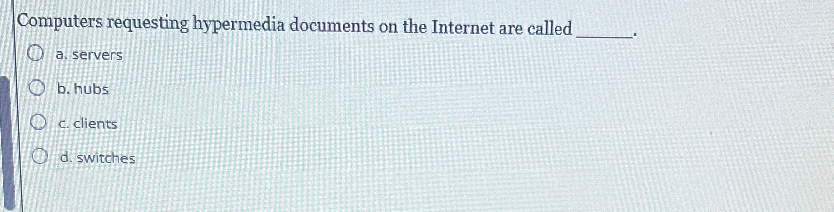 Computers requesting hypermedia documents on the