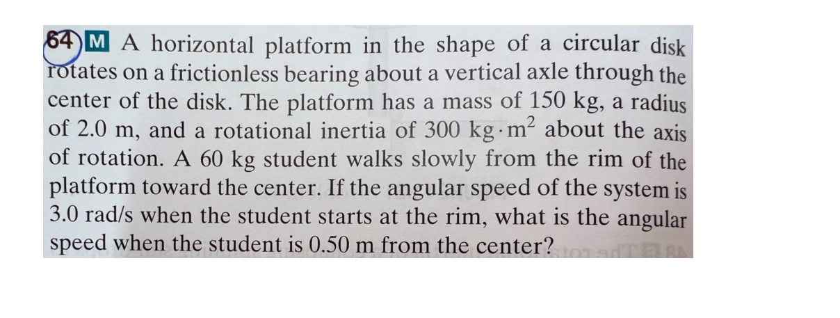 6 4 m A horizontal platform in the shape of a