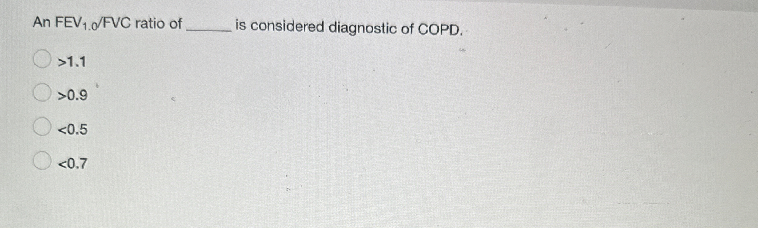 An F E V 1 . 0 F V C ratio of q , is considered