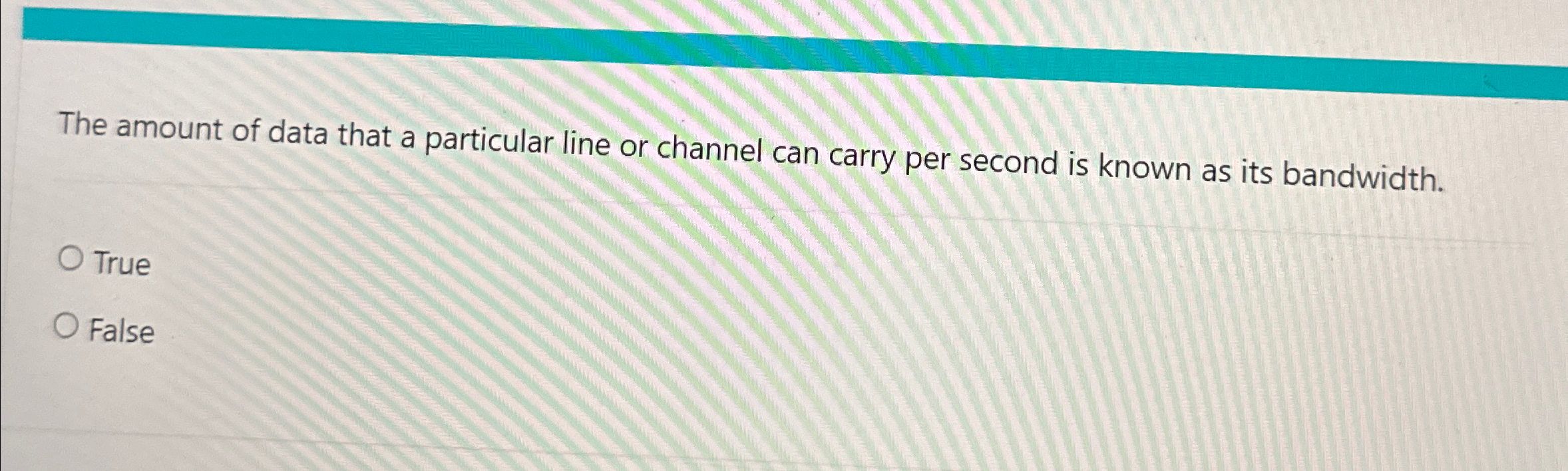 The amount of data that a particular line or